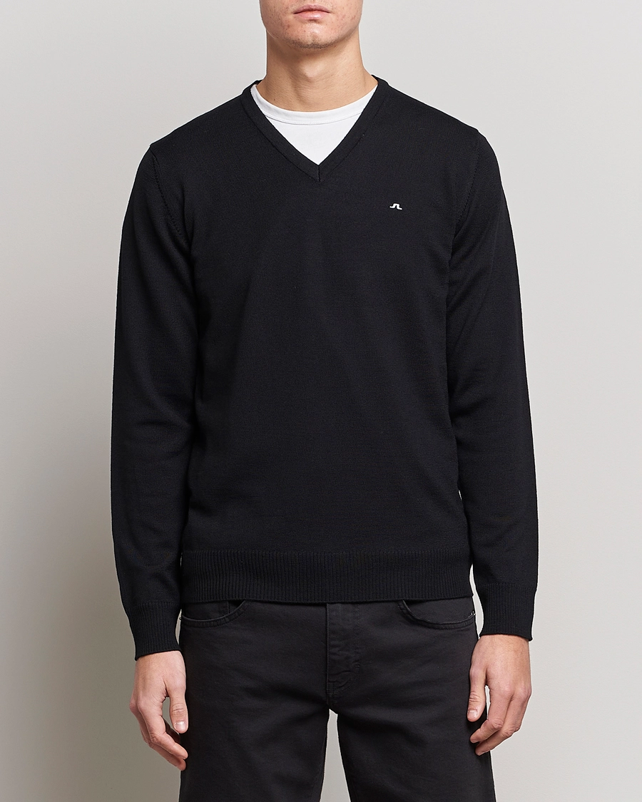 J.Lindeberg Lymann True Merino V-Neck Pullover Black S - Bilde 3
