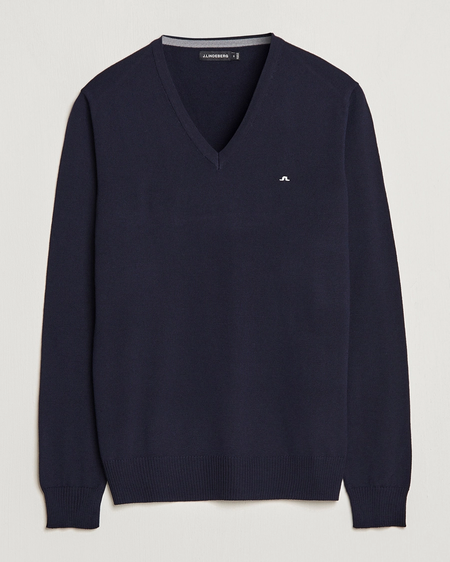 J.Lindeberg Lymann True Merino V-Neck Pullover Navy S