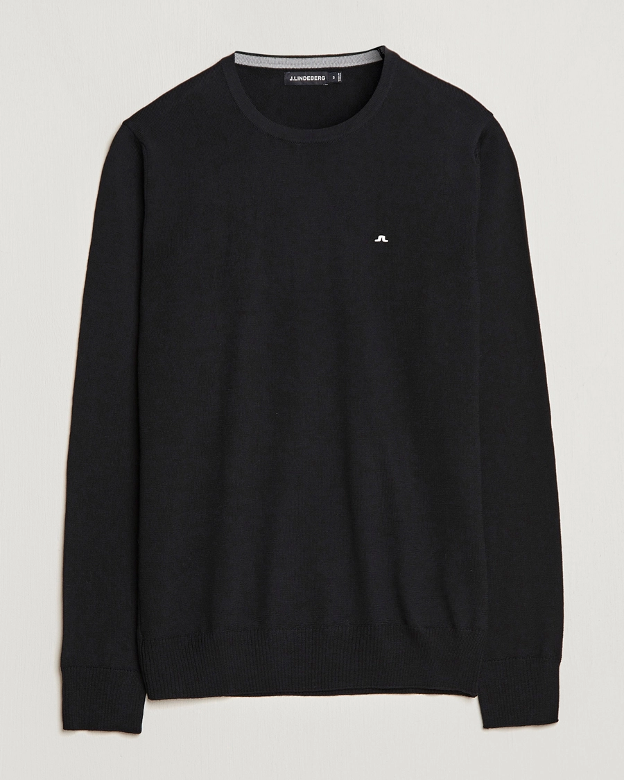 J.Lindeberg Lyle True Merino Crew Neck Pullover Black S