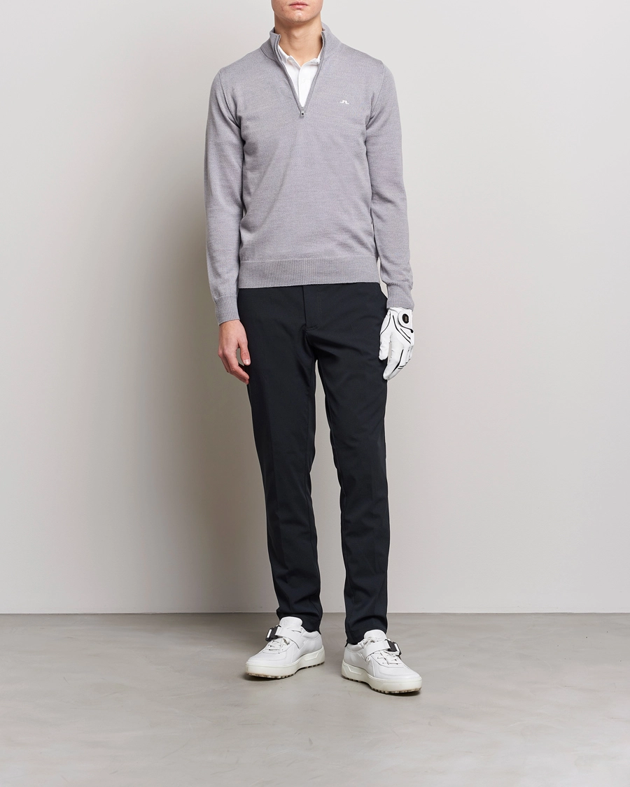 J.Lindeberg Kian Tour Merino Half Zip Grey Melange S - Bilde 2