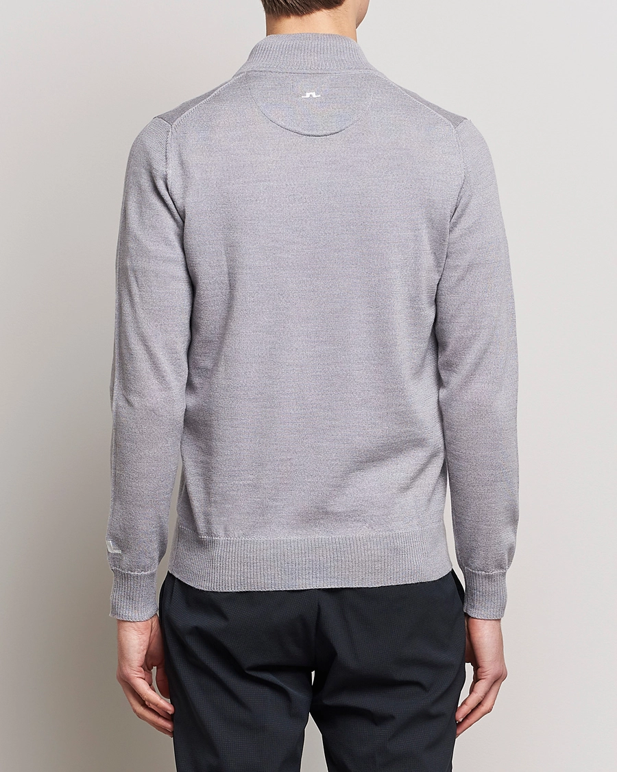 J.Lindeberg Kian Tour Merino Half Zip Grey Melange S - Bilde 4