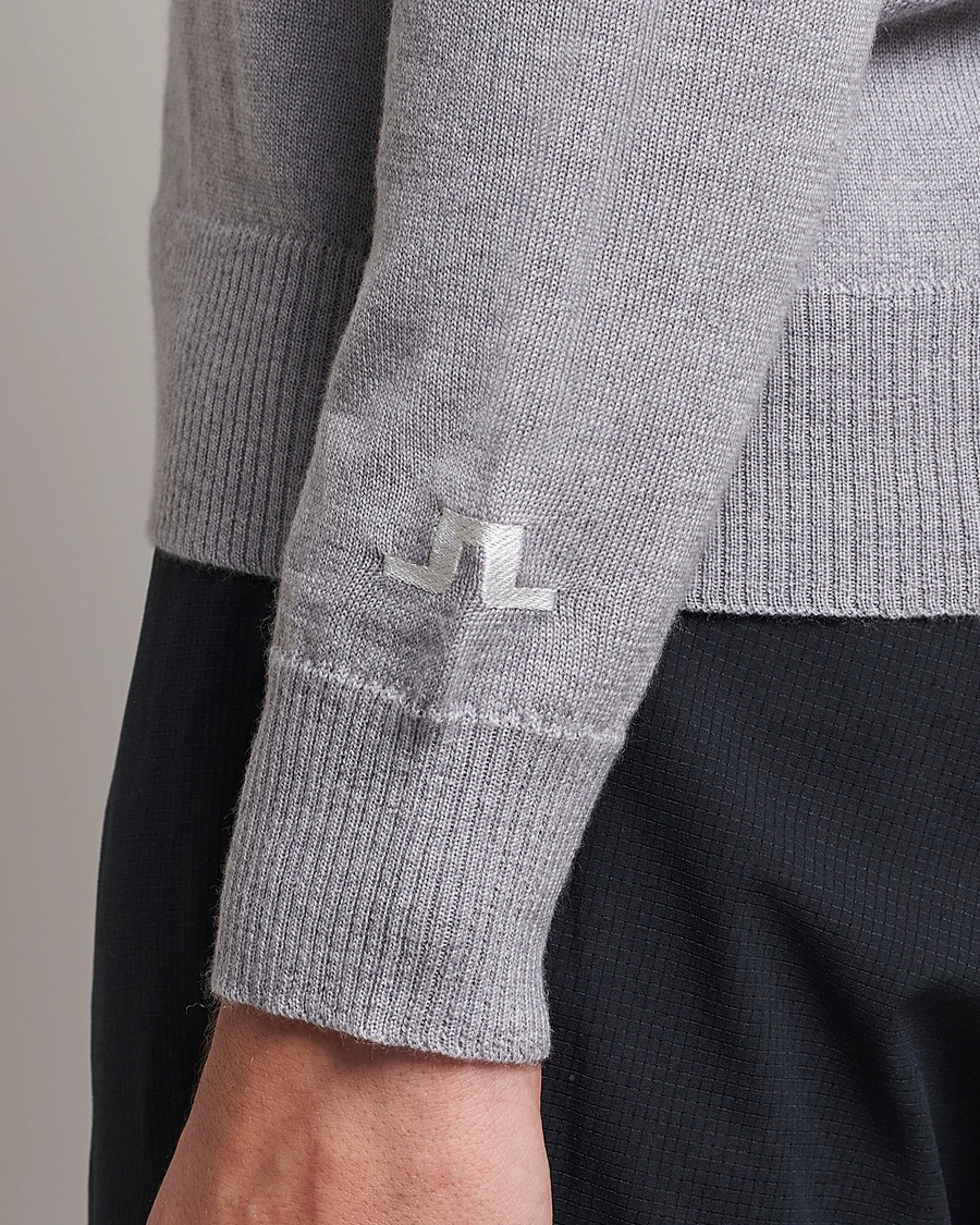J.Lindeberg Kian Tour Merino Half Zip Grey Melange S - Bilde 5