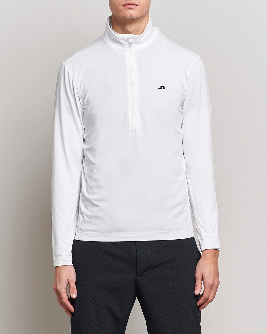 J.Lindeberg Luke Jersey Half Zip White S - Bilde 3