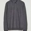 J.Lindeberg Noel Light Merino Polo Shirt Dark Grey Melange S