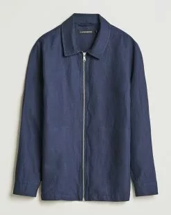 J.Lindeberg Jason Zip Linen Shirt Jacket Navy L