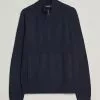 J.Lindeberg Collin Cashmere/Wool Knitted Half Zip Navy M