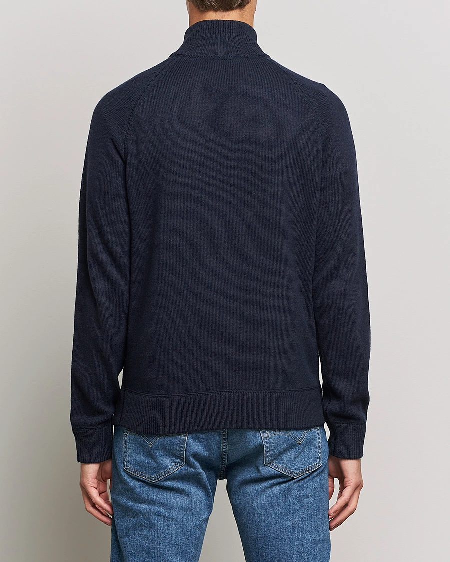 J.Lindeberg Collin Cashmere/Wool Knitted Half Zip Navy M - Bilde 4