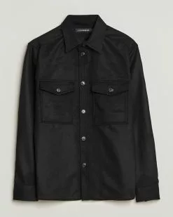 J.Lindeberg Silas Regular Wool Mix Overshirt Black S