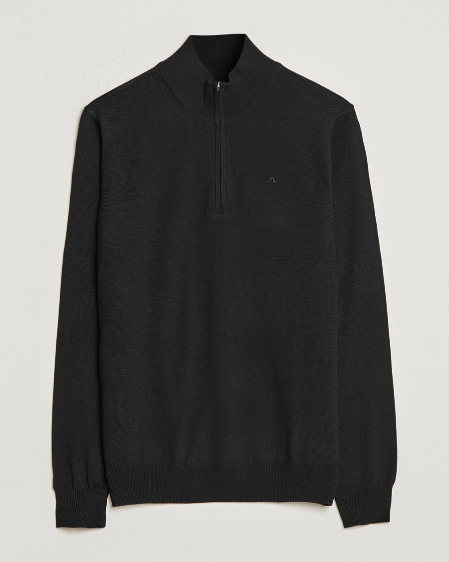 J.Lindeberg Kian Quarter Zip Merino Sweater Black M