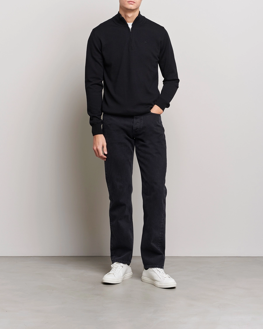 J.Lindeberg Kian Quarter Zip Merino Sweater Black M - Bilde 2