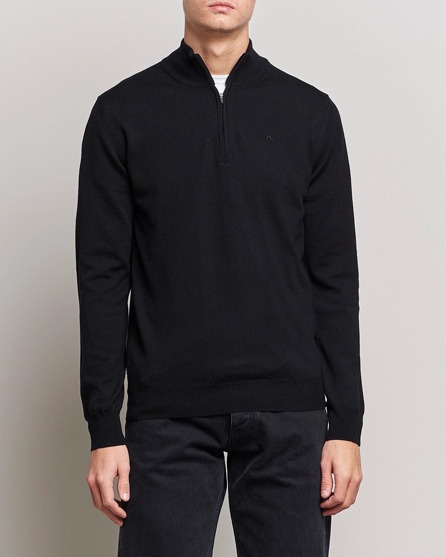 J.Lindeberg Kian Quarter Zip Merino Sweater Black M - Bilde 3