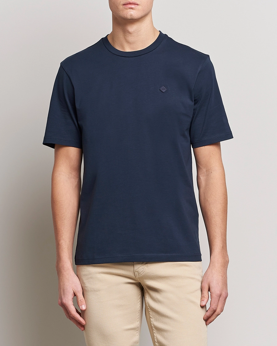 J.Lindeberg Dale Organic Cotton Patch T-Shirt Navy M - Bilde 3