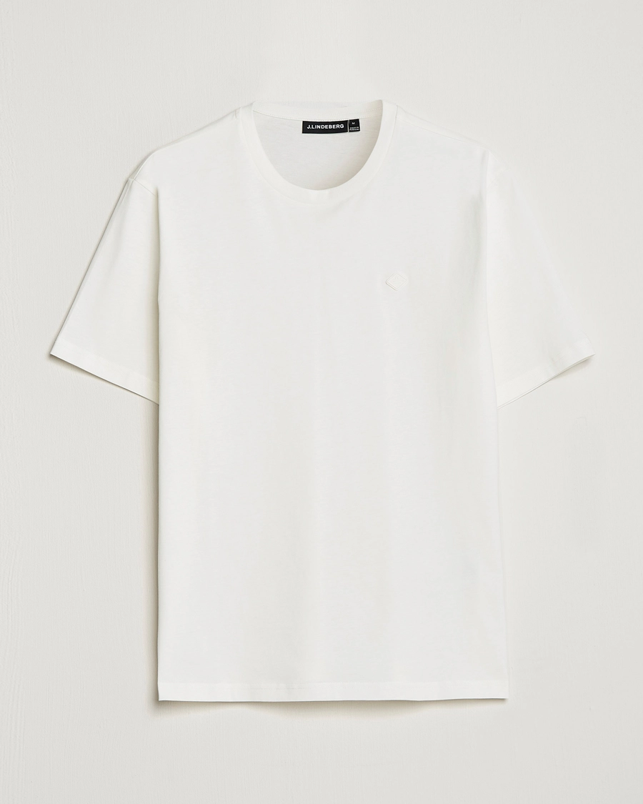 J.Lindeberg Dale Organic Cotton Patch T-Shirt Cloud White L