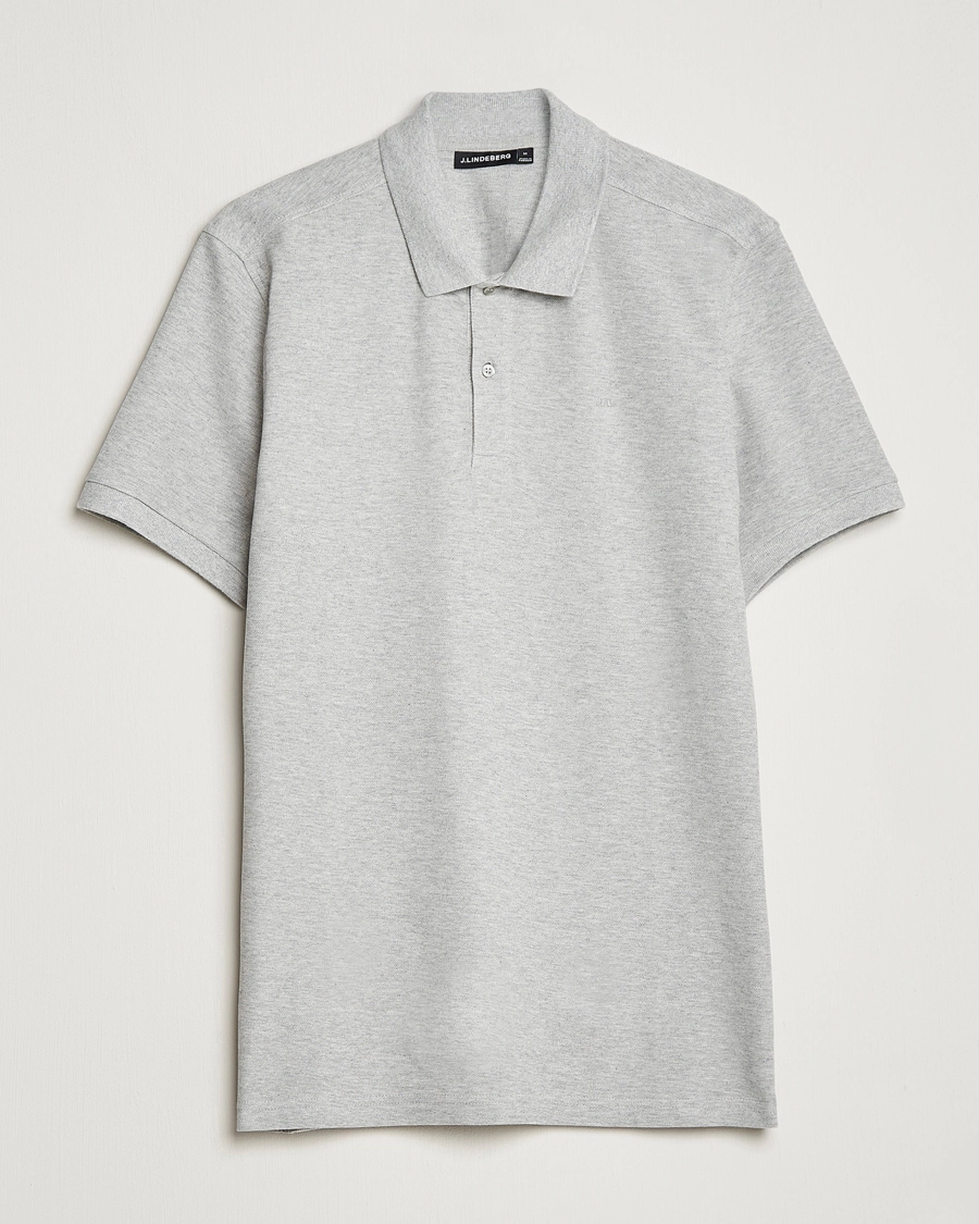 J.Lindeberg Troy Clean Polo Light Grey Melange S