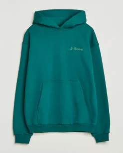 J.Lindeberg Karson Graphic Organic Cotton Hoodie Rain Forest S