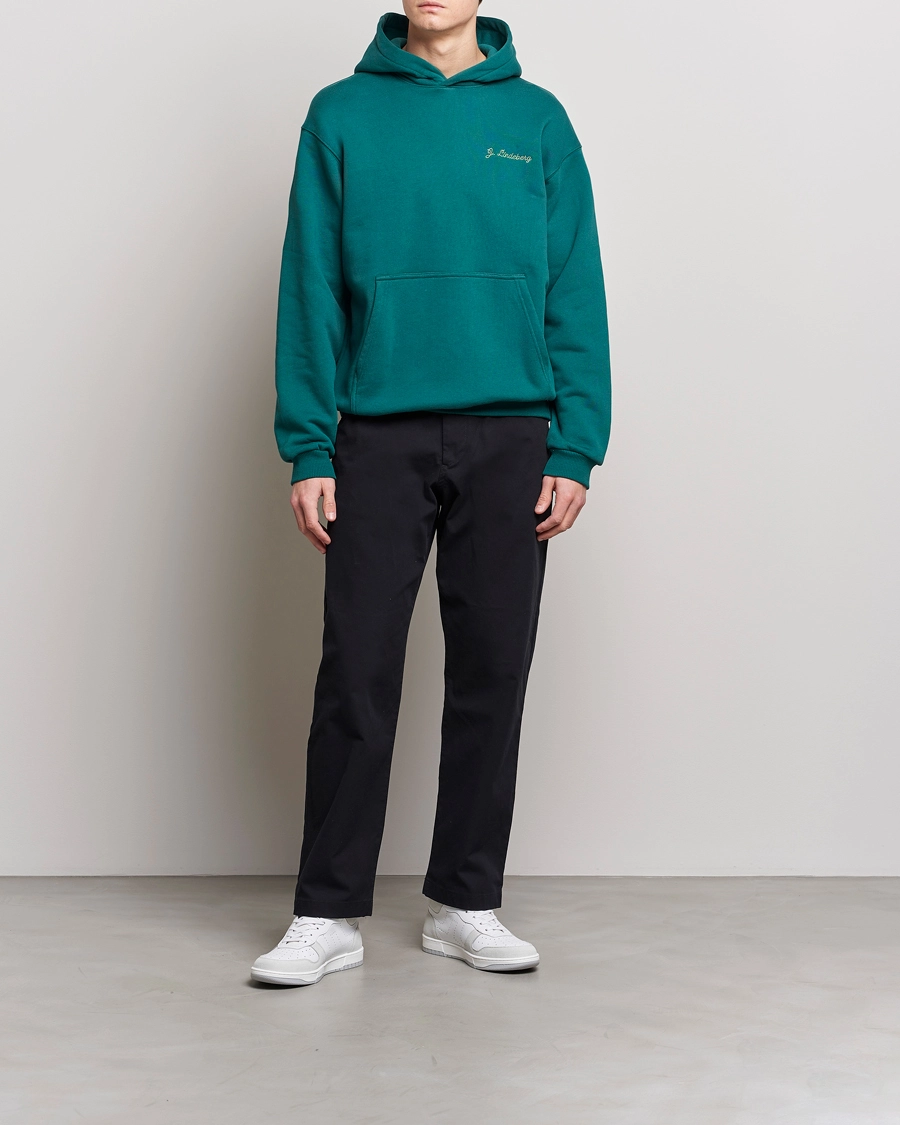 J.Lindeberg Karson Graphic Organic Cotton Hoodie Rain Forest S - Bilde 2