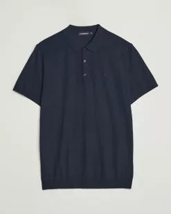 J.Lindeberg Ridge Rayon Silk Polo Navy S