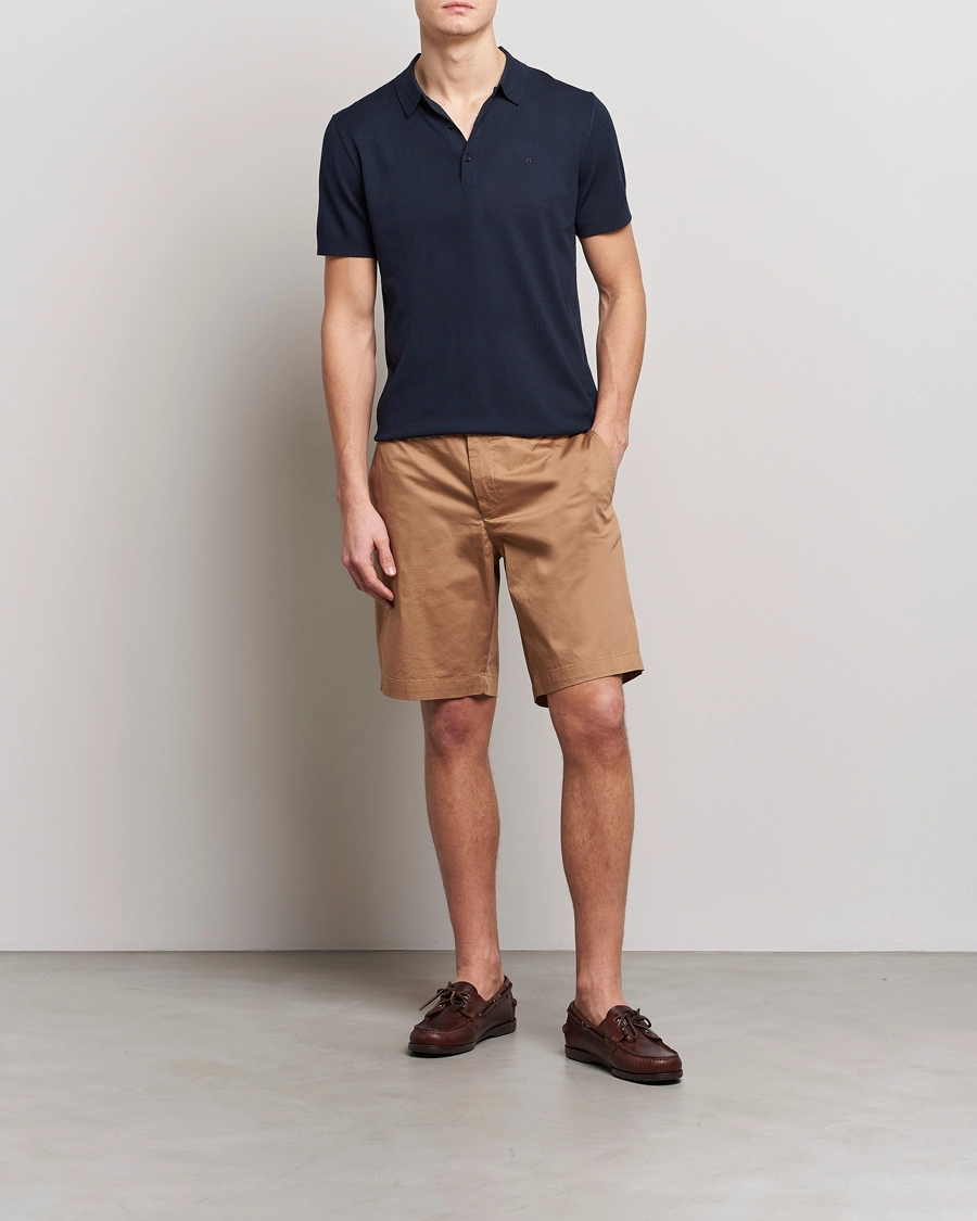 J.Lindeberg Ridge Rayon Silk Polo Navy S - Bilde 2