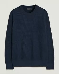 J.Lindeberg Arthur Structure Organic Cotton Crew Neck Navy S