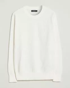 J.Lindeberg Arthur Structure Organic Cotton Crew Neck Cloud White S