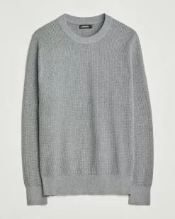 J.Lindeberg Arthur Structure Organic Cotton Crew Neck Light Grey S