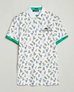 J.Lindeberg KV PGA Printed Jersey Polo White S