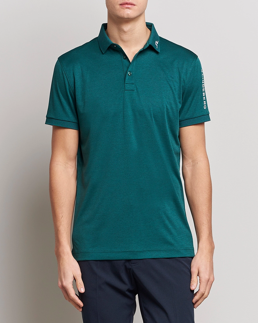 J.Lindeberg Tour Tech Regular Fit Polo Rain Forest Melange S - Bilde 3