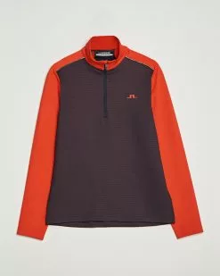 J.Lindeberg Terry Mid Layer Half Zip Fiery Red M