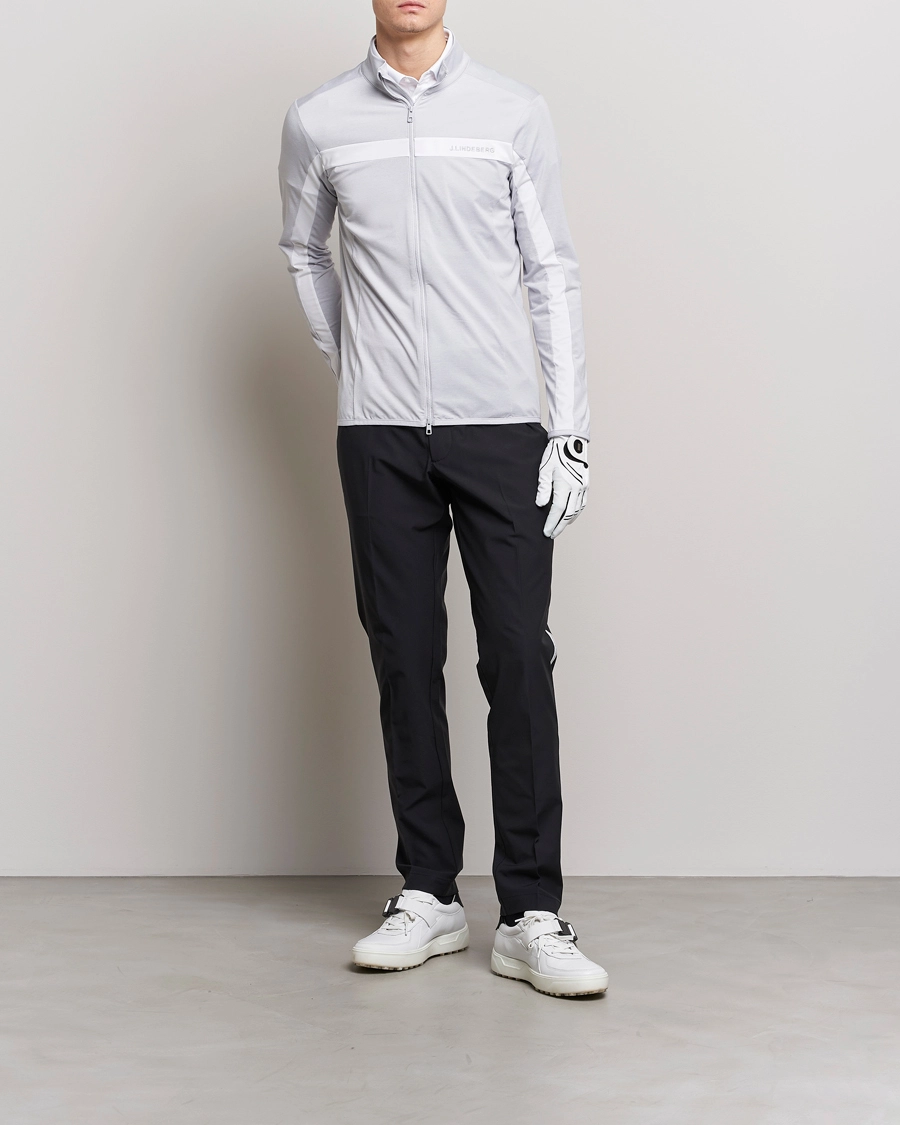 J.Lindeberg Jarvis Mid Layer Full Zip Light Grey Melange M - Bilde 2