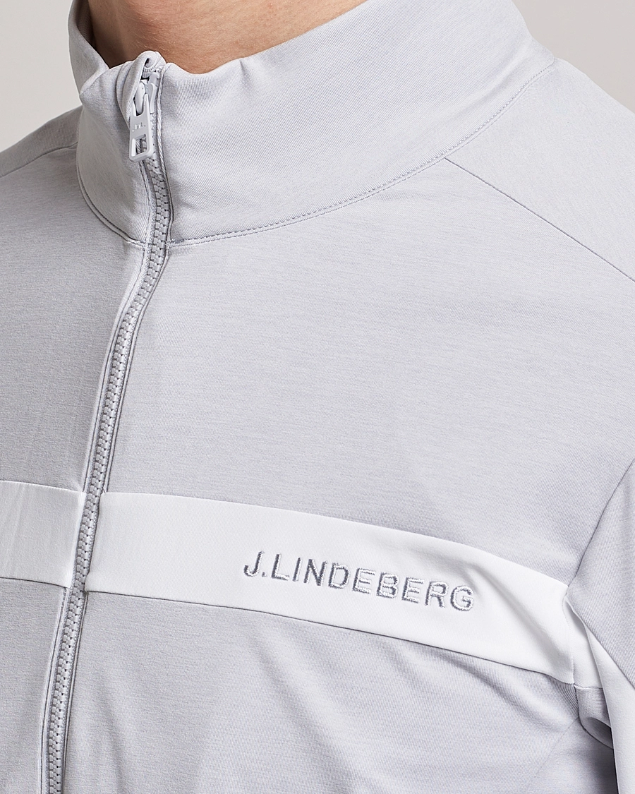 J.Lindeberg Jarvis Mid Layer Full Zip Light Grey Melange M - Bilde 5
