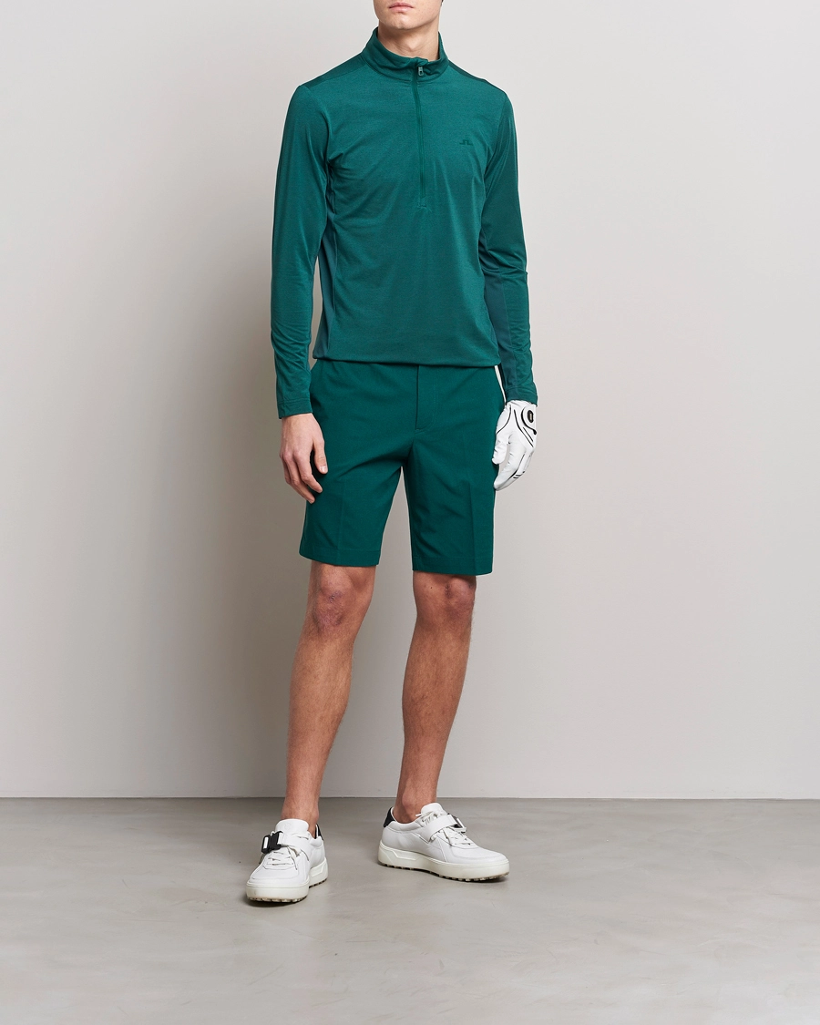 J.Lindeberg Luke Mid Layer Half Zip Rain Forest Melange S - Bilde 2