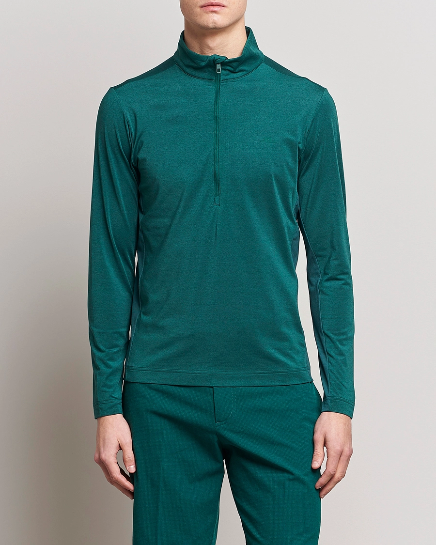 J.Lindeberg Luke Mid Layer Half Zip Rain Forest Melange S - Bilde 3