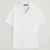 J.Lindeberg Asher Open Collar Polo Shirt White L