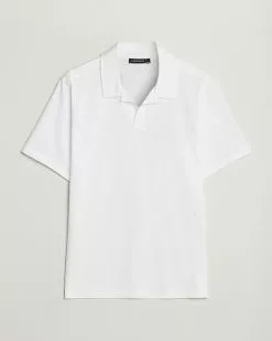 J.Lindeberg Asher Open Collar Polo Shirt White L