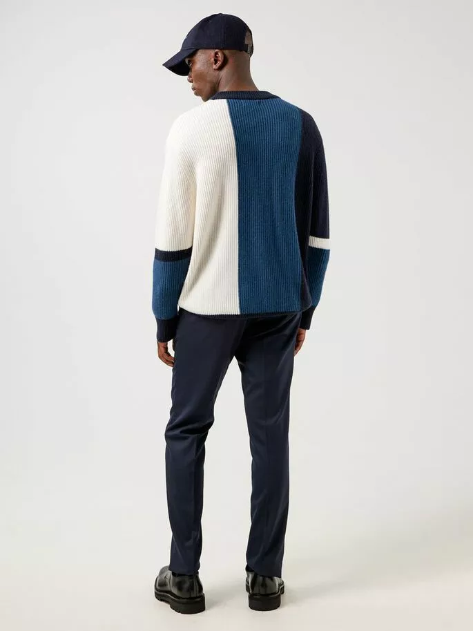 J.Lindeberg Ivan Bold Block Sweater - JL Navy - Bilde 4