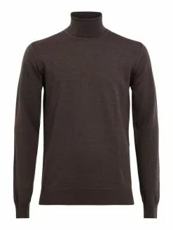 J.Lindeberg Lyd Merino Turtleneck Sweater - Umber Brown
