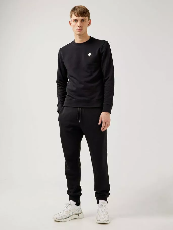 J.Lindeberg Throw Patch C-Neck Sweatshirt - Black - Bilde 4