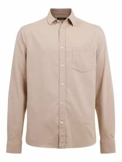 J.Lindeberg Coolmax Oxford Slim Shirt - Tiger Brown