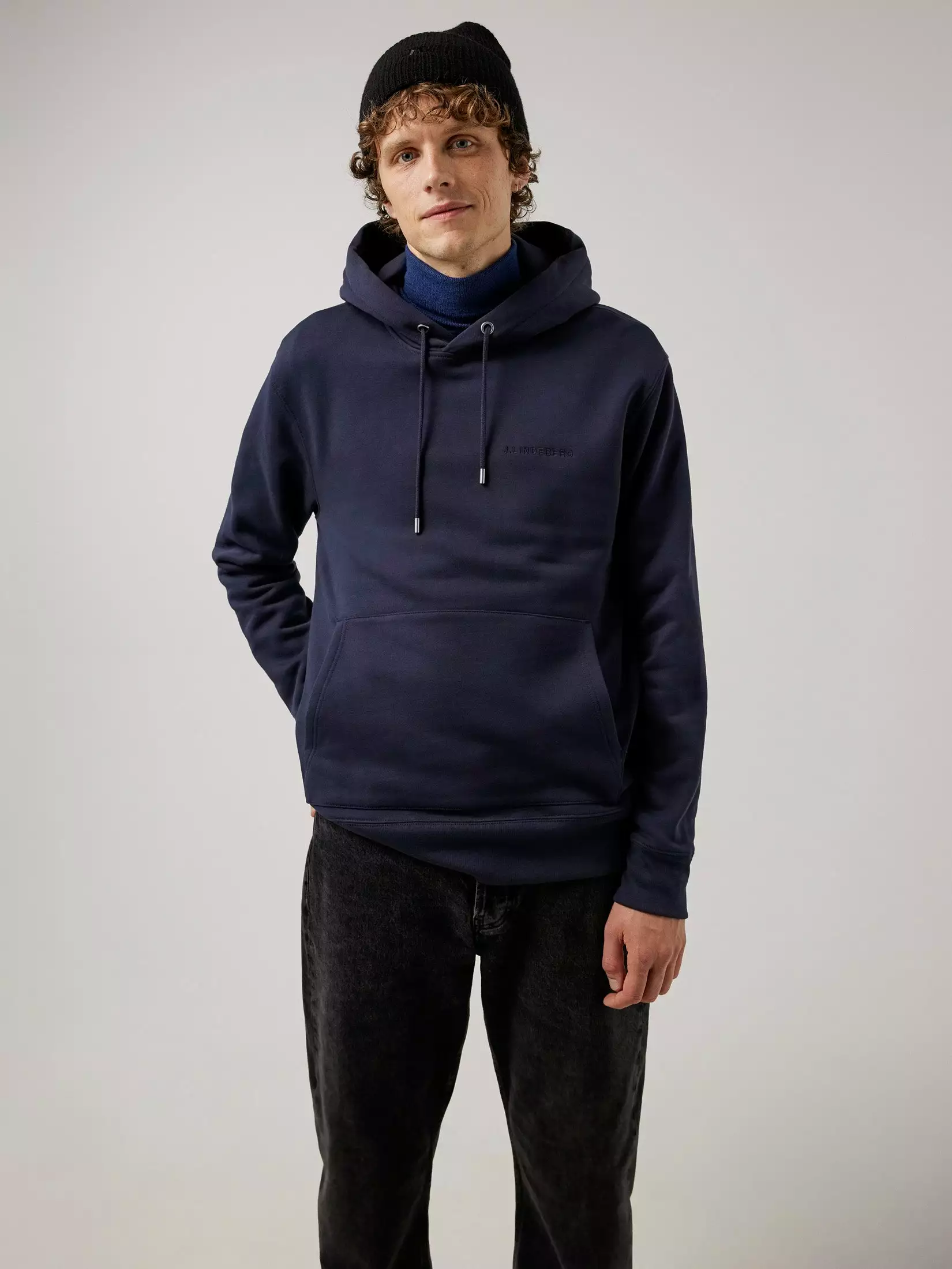J.Lindeberg Chip Pocket Hoodie - Navy - Bilde 2