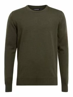 J.Lindeberg Lyle Merino Crew Neck Sweater - Seaweed Green