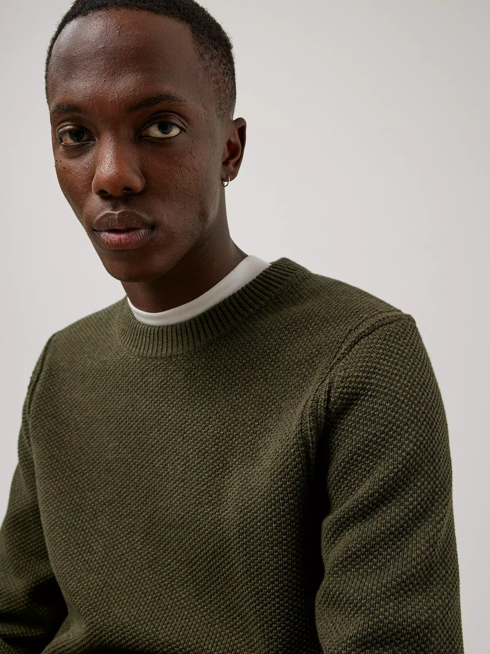 J.Lindeberg Oliver Structure Sweater - Seaweed Green - Bilde 4