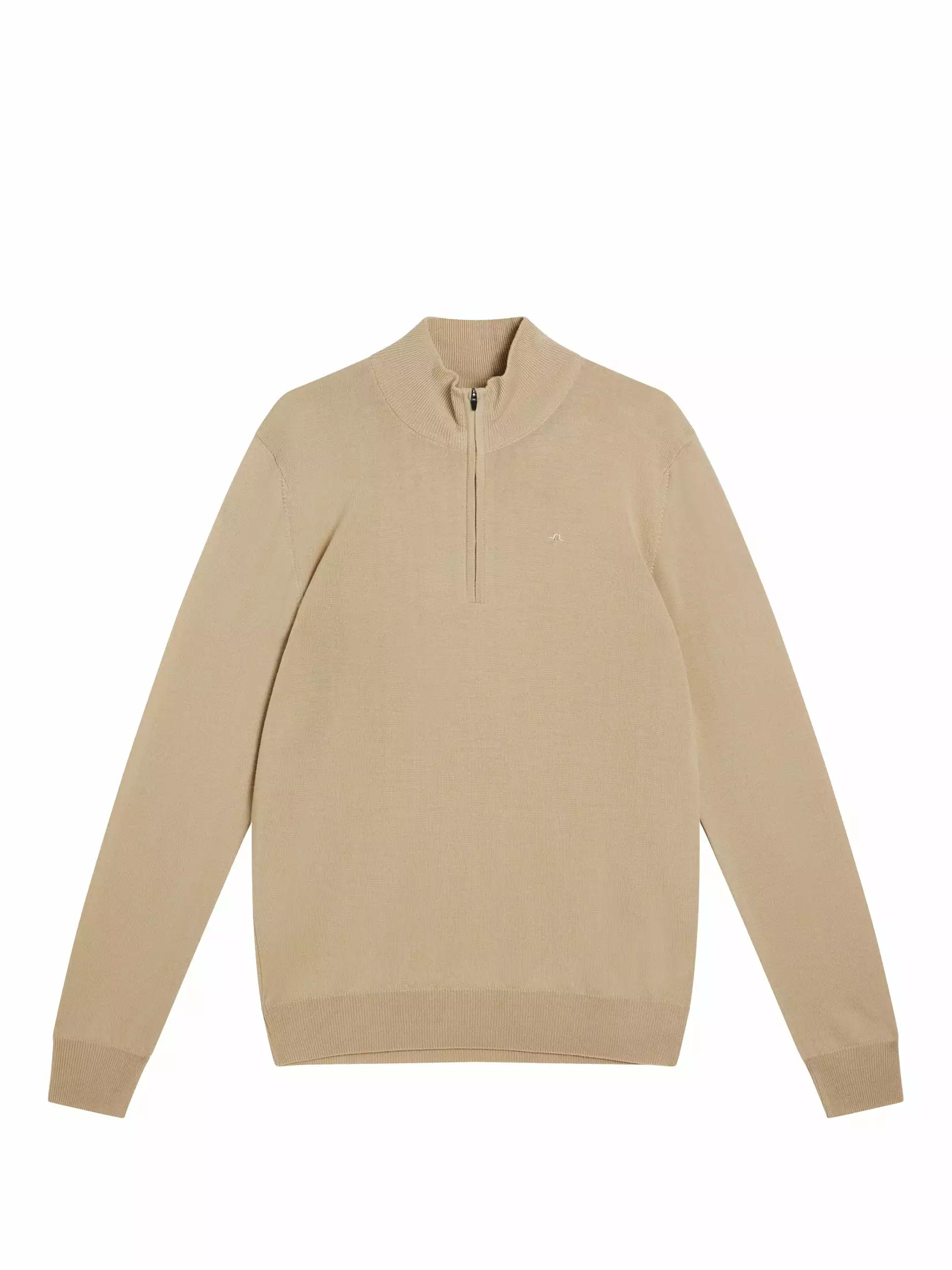 J.Lindeberg Kiyan Quarter Zip Sweater - Safari Beige