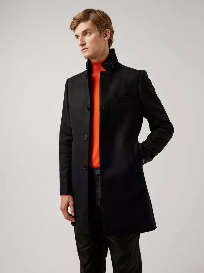 J.Lindeberg Holger Compact Melton Coat - Black - Bilde 2