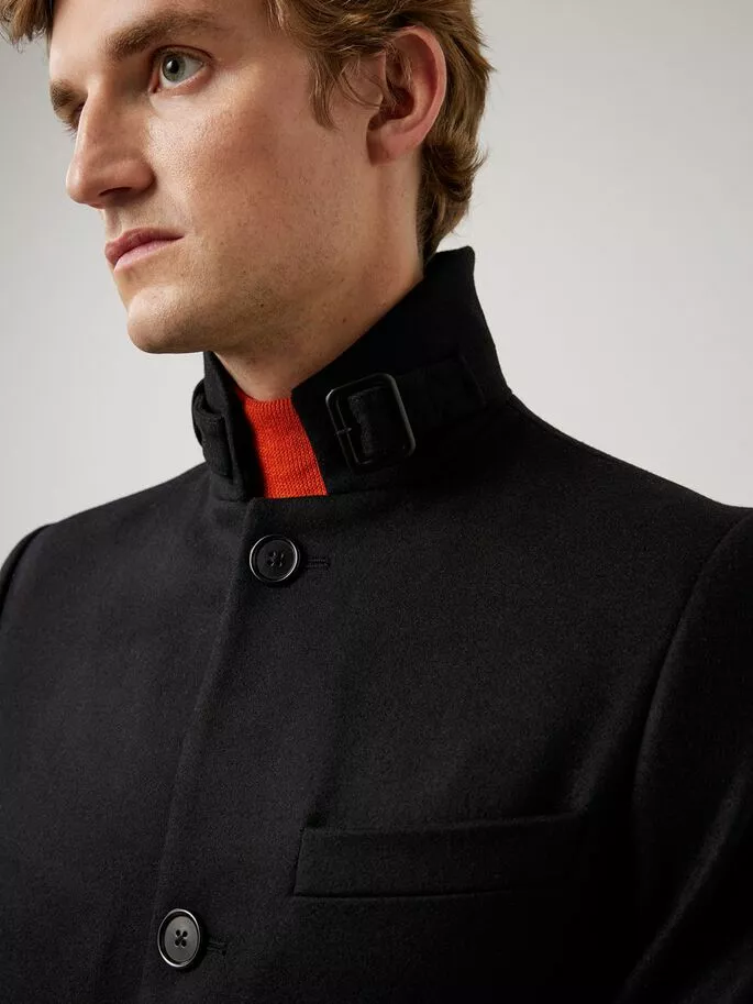 J.Lindeberg Holger Compact Melton Coat - Black - Bilde 4