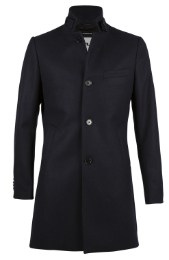 J.Lindeberg Holger Compact Melton Coat - Navy