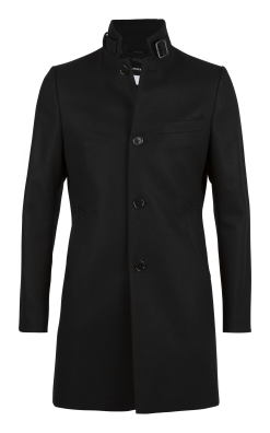 J.Lindeberg Holger Compact Melton Coat - Black