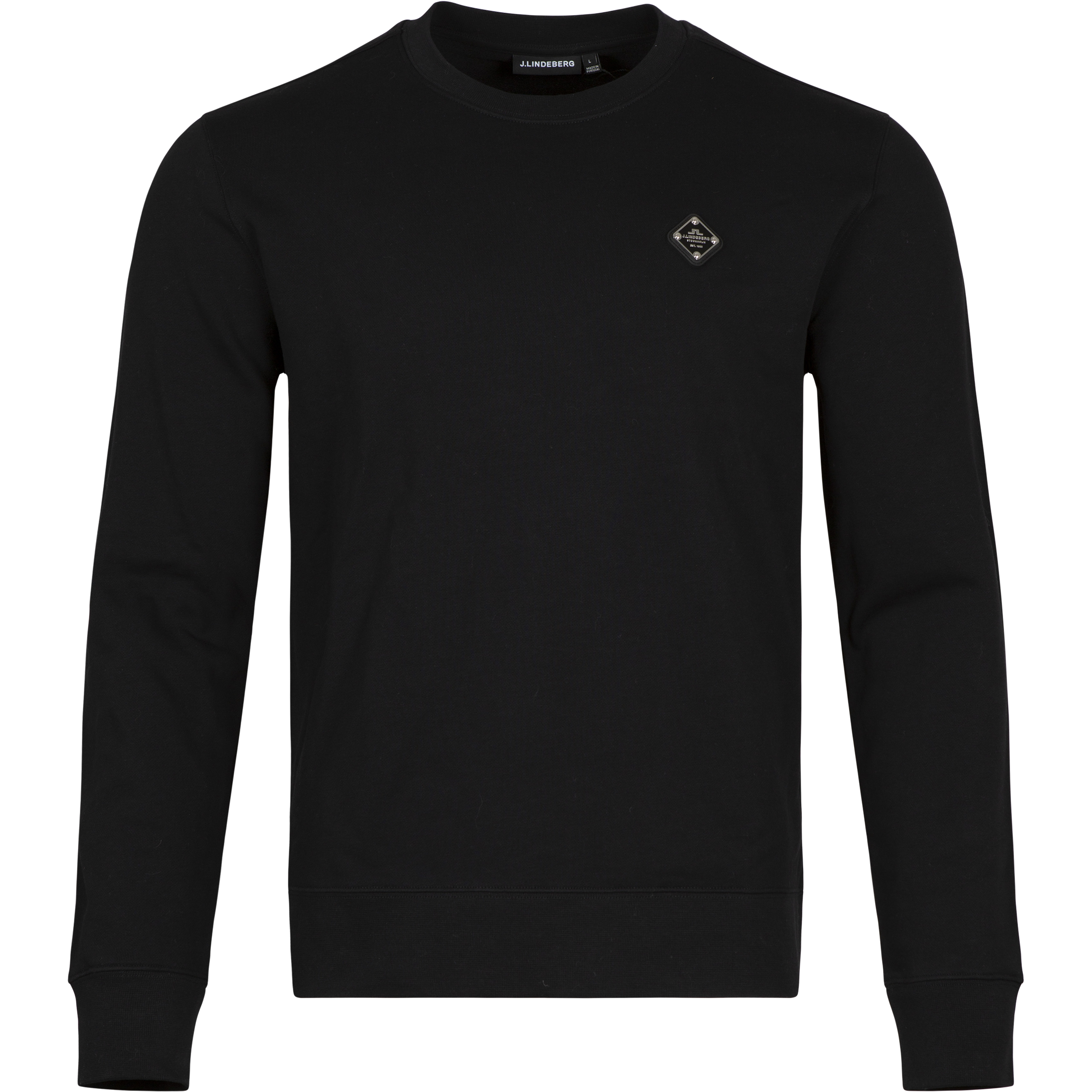 J.Lindeberg Throw Patch C-Neck Sweatshirt - Black